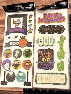 2 pack Studio G Halloween Cardstock Sticker Set VST0501 & VST0502